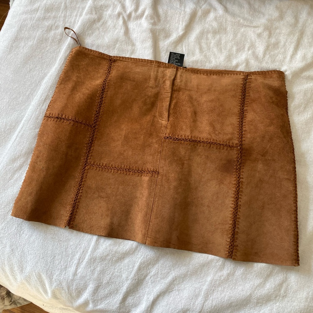 Bebe Suede Leather 8 Skirt